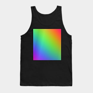 Gradient Metallic DIY Fluid Rainbow Theme Pattern Tank Top